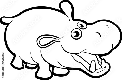 A hippo cartoon character s...