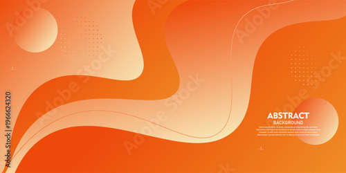 Abstract 3D wave art background design with orange color combination for design. Vector Eps10