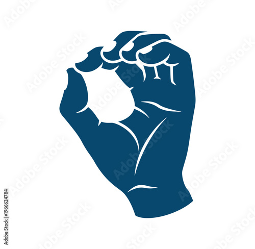 blue fist icon with clenched hand and raised knuckles