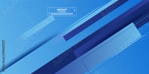 Modern abstract blue gradient illustration background with 3D appearance and simple pattern. Cool rectangular design with shadow. Vector Eps10