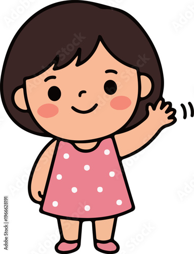 Waving Hand Icon Goodbye Gesture Simple Vector