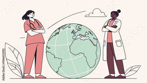 man and woman in space