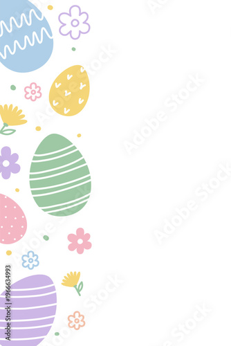vertical Easter poster with free space for text