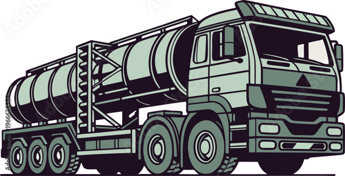 Army camouflage truck equipped with missile launcher isolated on transparent background, representing heavy military equipment.