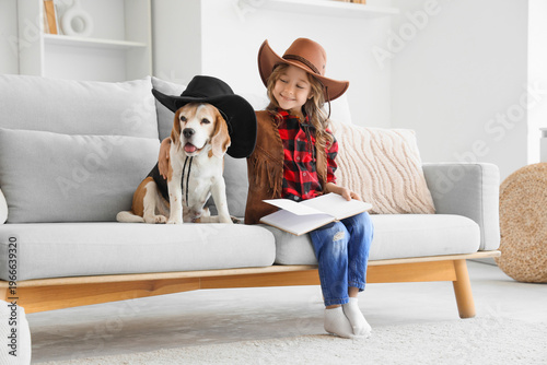 Cute little girl and Beagle...