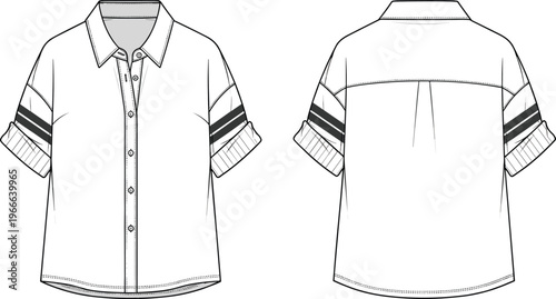 Technical Fashion Flat Sketch of Girls Plaid Romper with Ruffle Neckline and Drawstring Waist Vector Illustration in Colorful Pastel Check