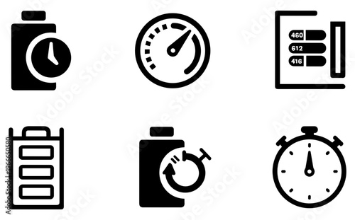 E v charging and time countdown with clock speedometer and battery indicator