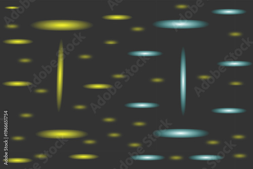 Abstract bioluminescence a deep sea exploration of glowing organisms and light patterns