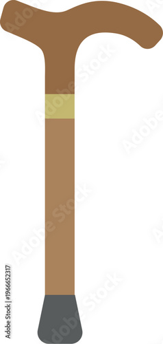 シンプルな、杖のアイコンのイラスト