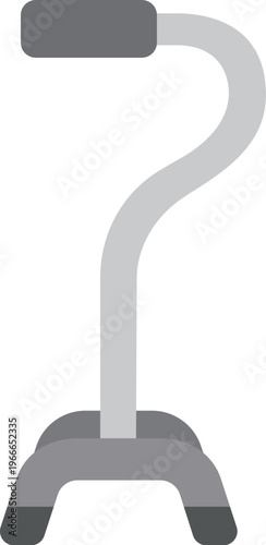 4点杖のアイコンのイラスト