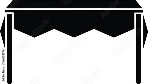 Table runner silhouette vector art illustration