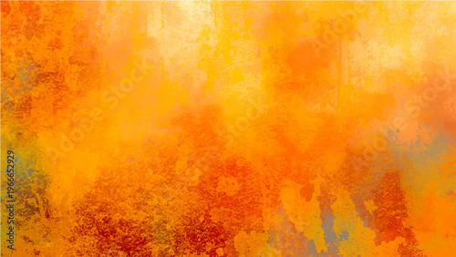 Vibrant and Warm Abstract Background and fiery artistic texture and orange and yellow colors flow fluid dynamic composition and bright colorful design.