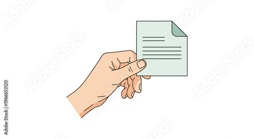 Hand Holding Document Paper.