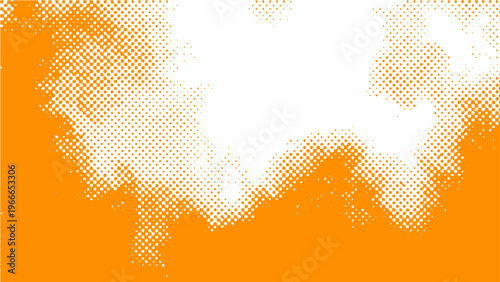 Abstract orange halftone background texture unique dot pattern modern artistic design creative illustration vibrant backdrop digital artwork simple graphic.