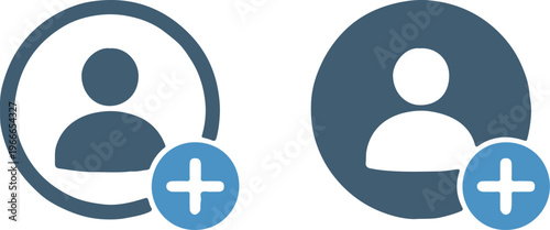 user add contact icon circle with plus sign person avatar vector