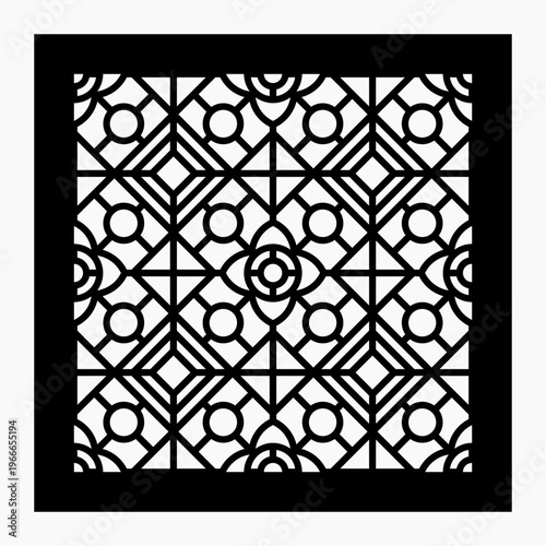 Intricate geometric Islamic pattern panels for CNC laser cutting decorative vector collection set