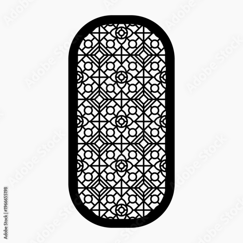 Intricate geometric Islamic pattern panels for CNC laser cutting decorative vector collection set