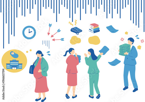 マタニティハラスメント　イラスト