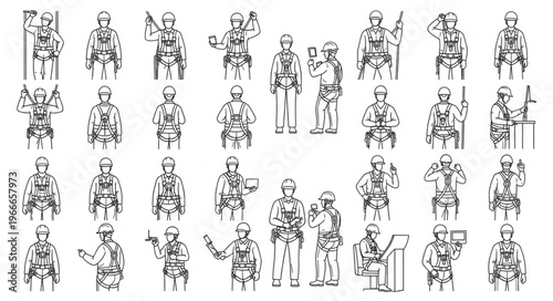 Collection of Astronaut and Sci-Fi Character Illustrations.