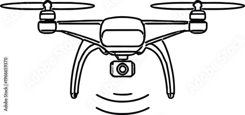 Modern drone vector illustration aerial camera for photography and video