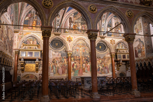 Interior of the Basilica of Saint Anthony with ornate altar, sculptures, and decorated vaulted ceilings in Padova, Italy 02.01.2026