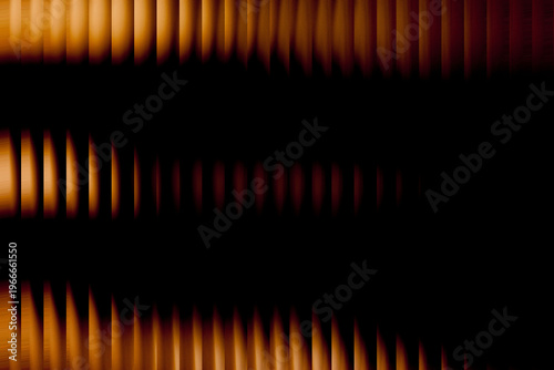 A dark and blurry image with orange and yellow lights illustration