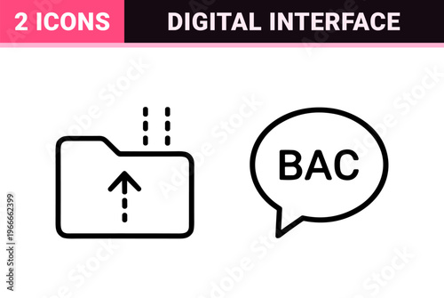 User Interface and Web Navigation Essentials: Minimalist Monoline Outline Symbols for Digital Product Design and Software Development.