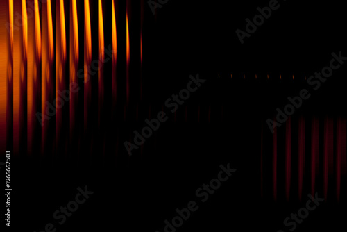 A dark background with orange and yellow vertical lines illustration