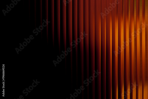 A dark background with orange and yellow vertical lines illustration