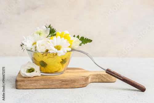 Bowl with beautiful flowers...