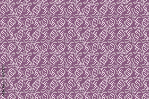 Purple lace geometric mandala seamless pattern featuring intricate floral shapes in a soft feminine repeating design