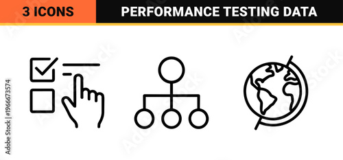 Assessment and Evaluation Linear Graphics. Minimalist Geometric Monoline Symbols for Corporate Auditing and Educational Testing Analytics.