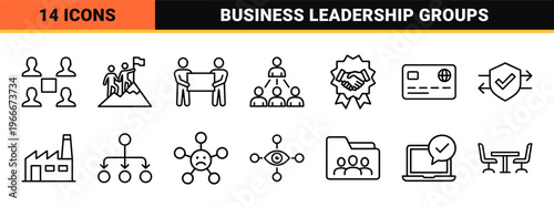 Business Associations and Corporate Networking Metadata: Minimalist Monoline Geometric Line Art for Professional Leadership and Global Teams.