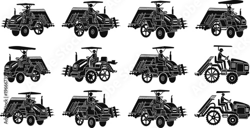 Vintage steam powered automobile illustration with steam car with steam engine with black and white
