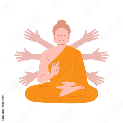 Buddha with many arms icon