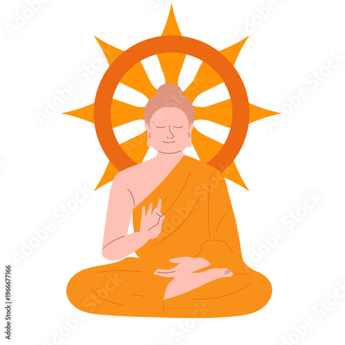 Buddha Meditation Dharma Wheel