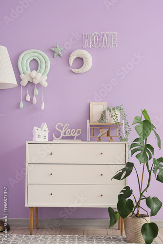 Interior of nursery with co...