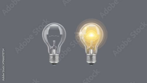 light bulb on black background