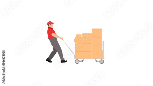 businessman with boxes