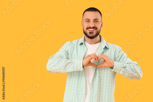 Handsome young happy man sh...