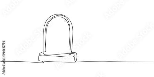 Tombstone with flag continuous one line drawing, Gravestone R.I.P continuous one line art drawing of Halloween, grave, cemetery, death, memorial day, Memorial day background with soldier and graves