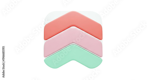 Stacked Upward Arrows in Pastel Colors