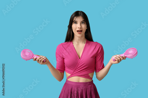 Surprised young woman with ...