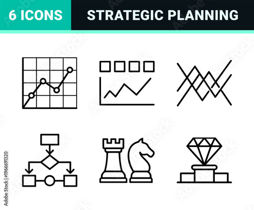 Business Strategy and Corporate Planning Visual DNA Minimalist Monoline Geometric Line Art for Commercial Data Management and Analysis