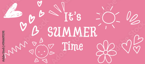 Summer time vector template design. It's summer time 
