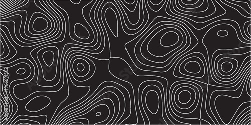 Black and white abstract seamless pattern featuring geometric waves and floral ornaments for a vintage vector textile design and decorative tile backdrop