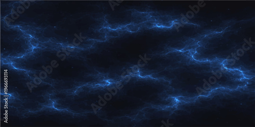 Captivating blue energy flow across a dark canvas, resembling the electrifying forces of the cosmos or a mesmerizing display of internal power. 