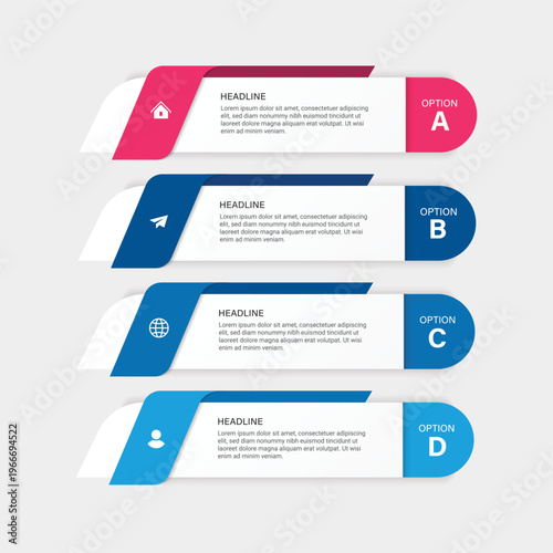 Modern Business Infographic Template with Multiple Steps and Data Visualization Elements
