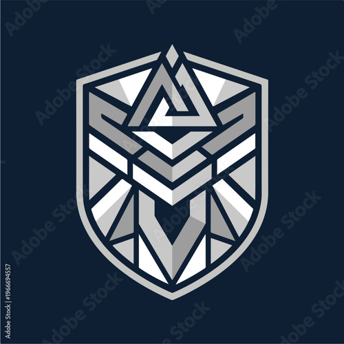 Geometric Shield Emblem Design 1.