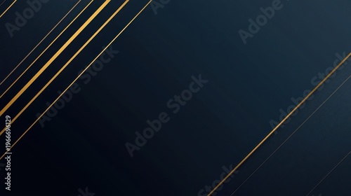 Dark navy gradient with thin gold diagonal accents, corporate banner ready